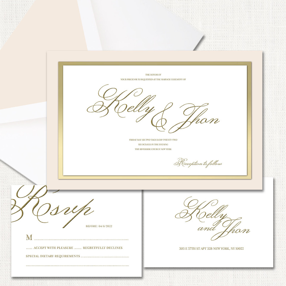 Kelly Gold Wedding Invitations wholesale wedding planner affiliate program leslie store