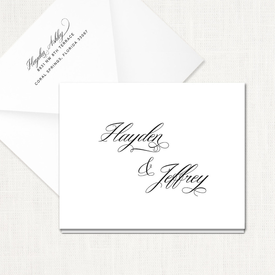 Hayden Thank You Cards elegant glitter thermography wedding planner Stationery Store & Wedding Invitations by Leslie Store wholesale