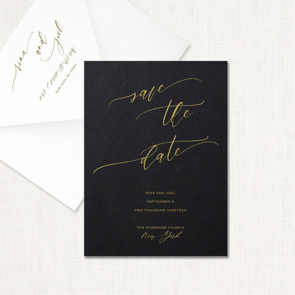 Rina Save the Date Cards elegant glitter thermography wedding planner Stationery Store & Wedding Invitations by Leslie Store wholesale