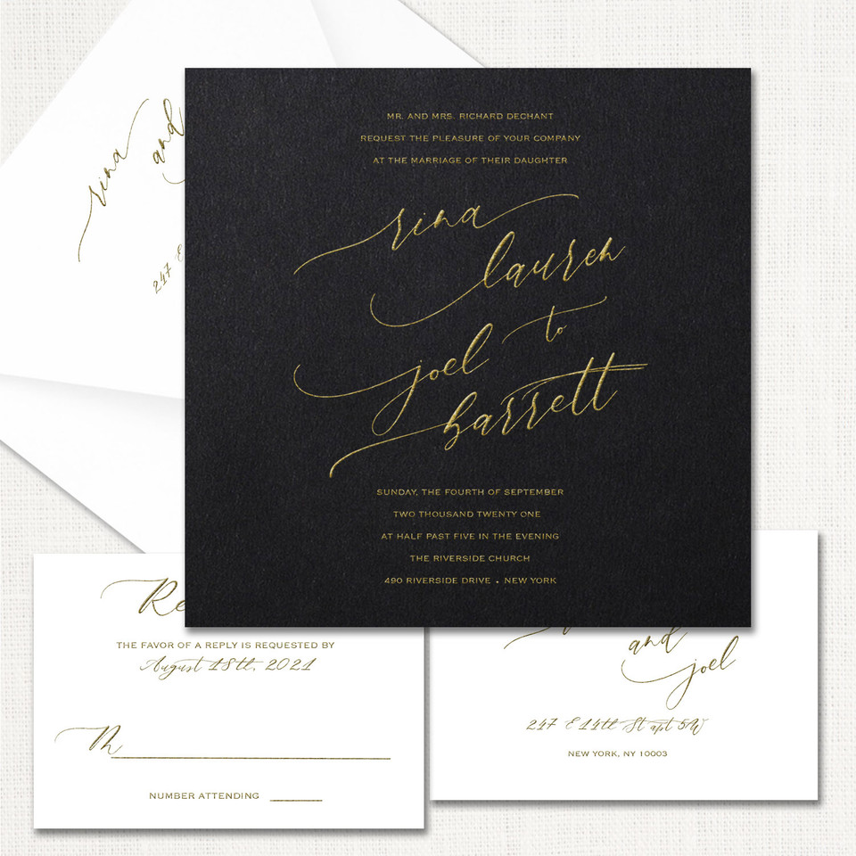 Rina Square Wedding Invitations elegant glitter thermography wedding planner Stationery Store & Wedding Invitations by Leslie Store wholesale