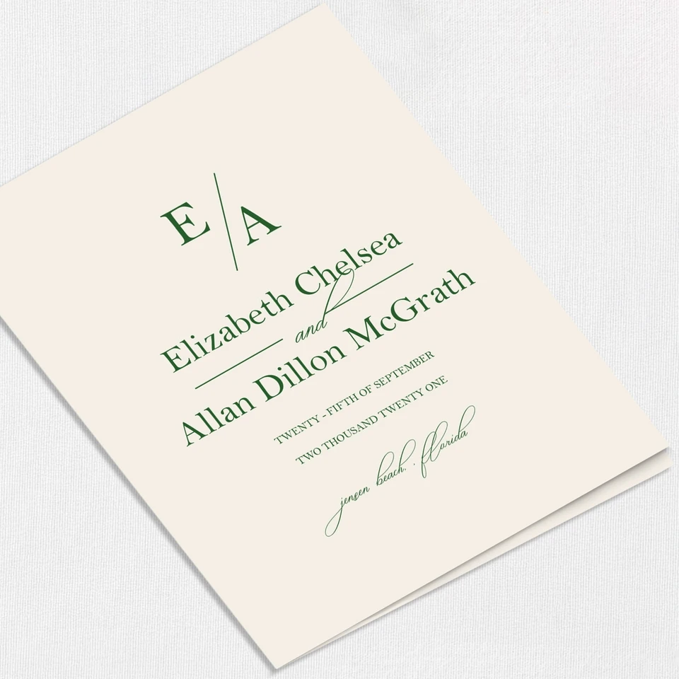 Chelsea Wedding Programs