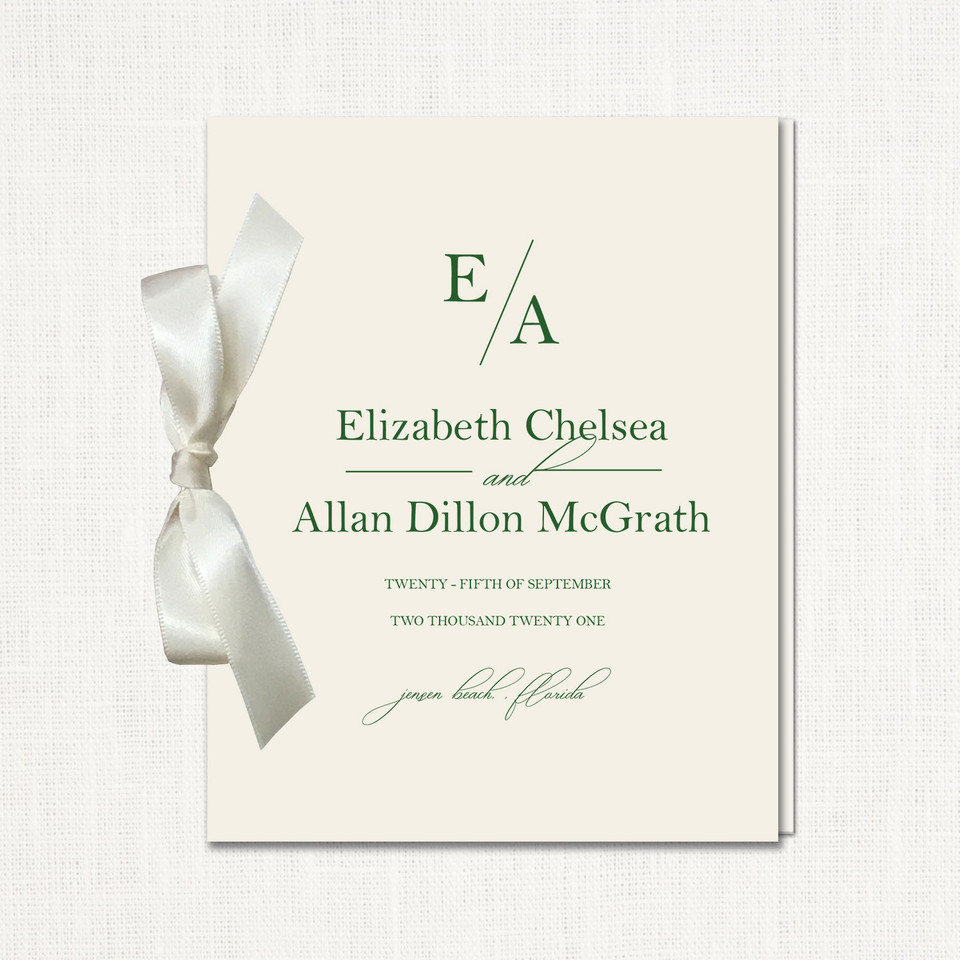 Chelsea Ribbon Wedding Programs elegant glitter thermography wedding planner Stationery Store & Wedding Invitations by Leslie Store wholesale