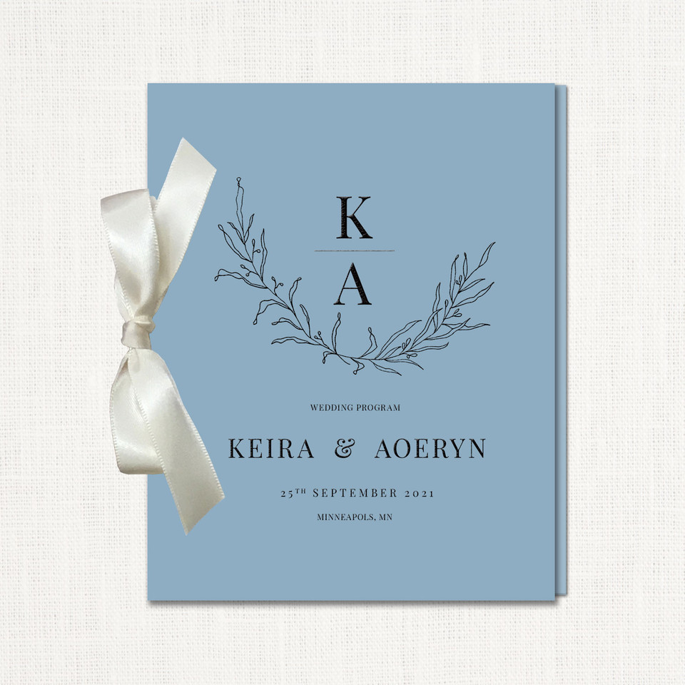 Keira Ribbon Wedding Programs elegant glitter thermography wedding planner Stationery Store & Wedding Invitations by Leslie Store wholesale