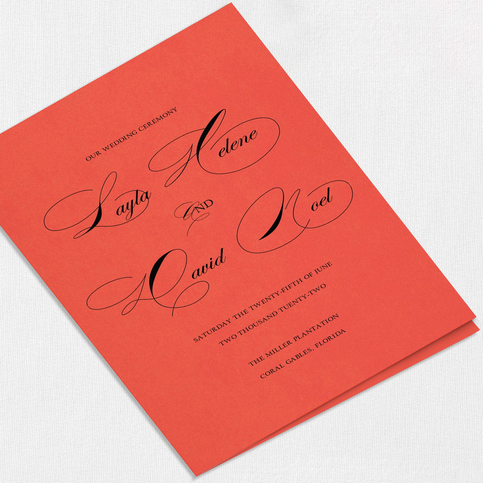 Layla Wedding Programs