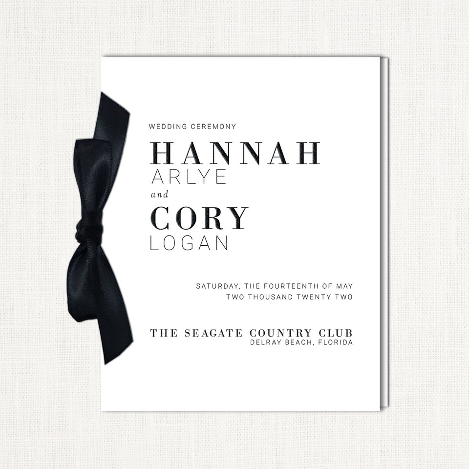 Hannah Ribbon Wedding Programs elegant glitter thermography wedding planner Stationery Store & Wedding Invitations by Leslie Store wholesale
