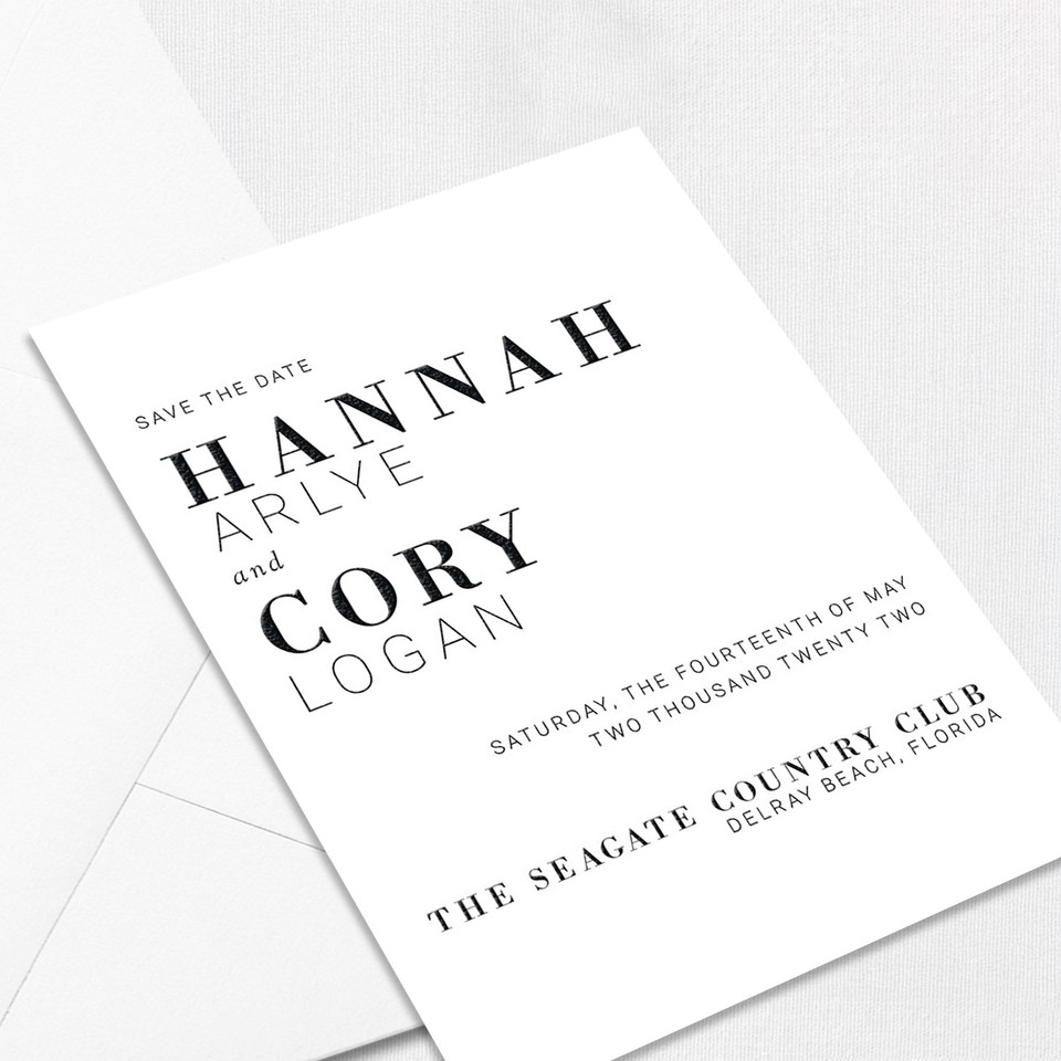Hannah Save the Date Cards save the date Leslie Store