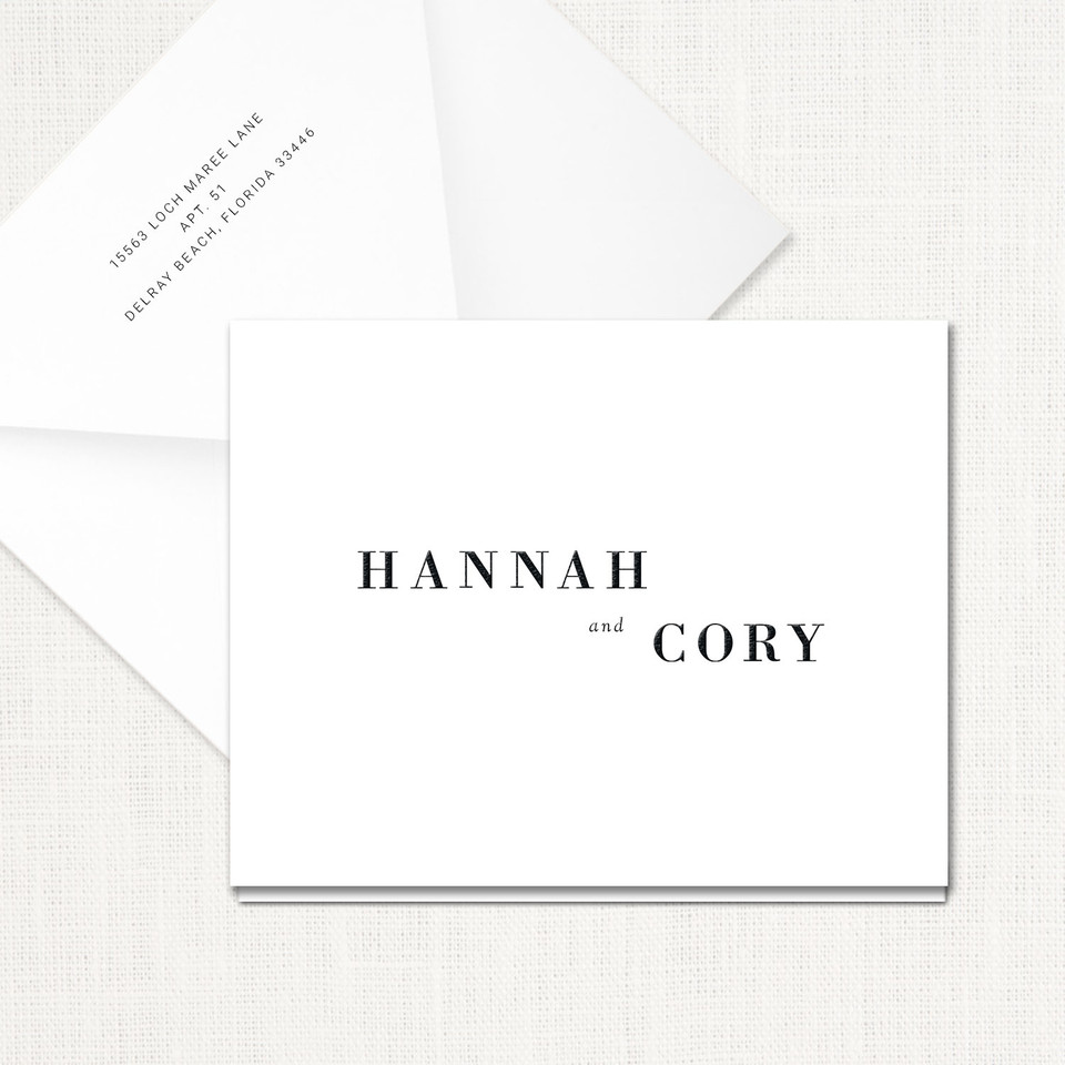 Hannah Thank You Cards elegant glitter thermography wedding planner Stationery Store & Wedding Invitations by Leslie Store wholesale