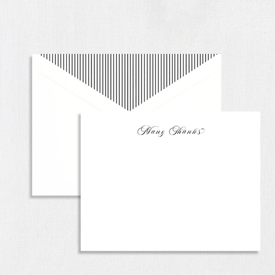 Black Thank You Note Set