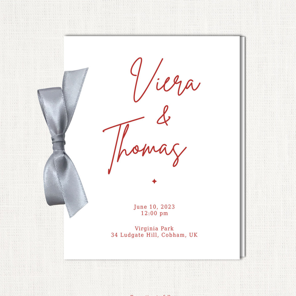 Viera Ribbon Wedding Programs elegant glitter thermography wedding planner Stationery Store & Wedding Invitations by Leslie Store wholesale