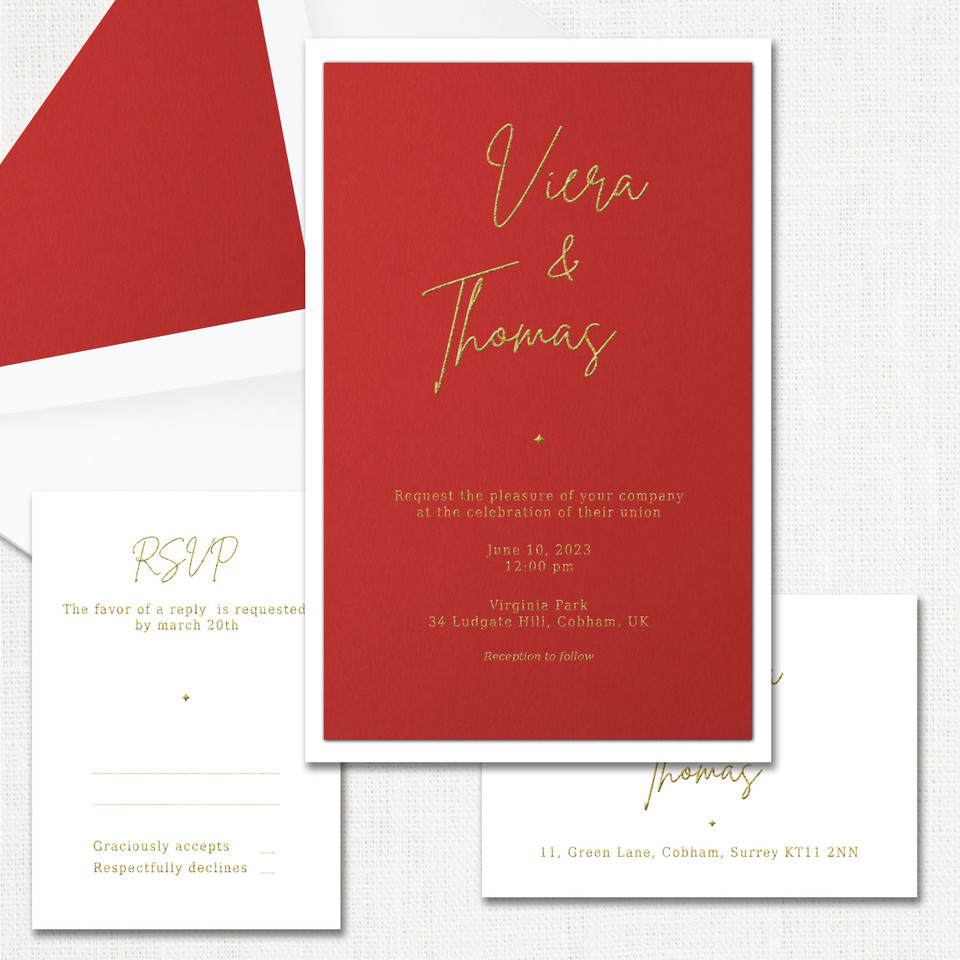 Viera Red Wedding Invitations 2 elegant glitter thermography wedding planner Stationery Store & Wedding Invitations by Leslie Store wholesale