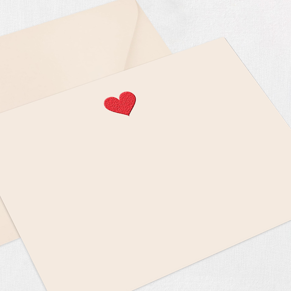 Red Heart Note Set