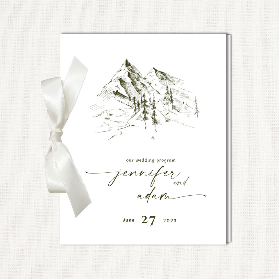 Jennifer Ribbon Wedding Programs elegant glitter thermography wedding planner Stationery Store & Wedding Invitations by Leslie Store wholesale