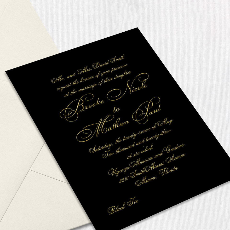 Brooke Wedding Invitations One Layered Leslie Store