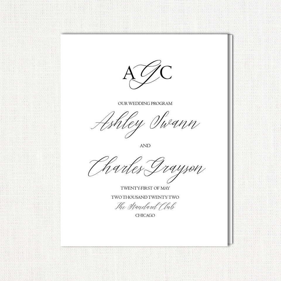Ashley Wedding Programs elegant glitter thermography wedding planner Stationery Store & Wedding Invitations by Leslie Store wholesale
