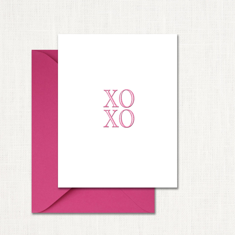 Pink XOXO Greeting Card All Cards Leslie Store
