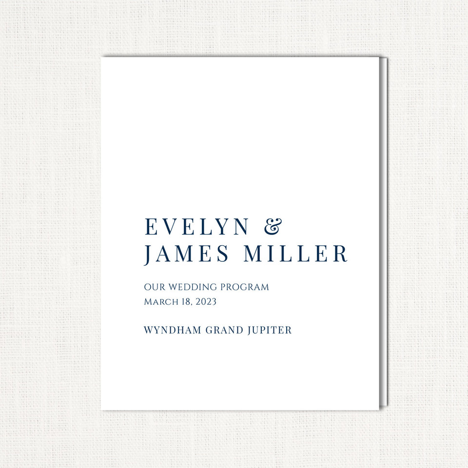 Evelyn Wedding Programs All Wedding Programs Leslie Store