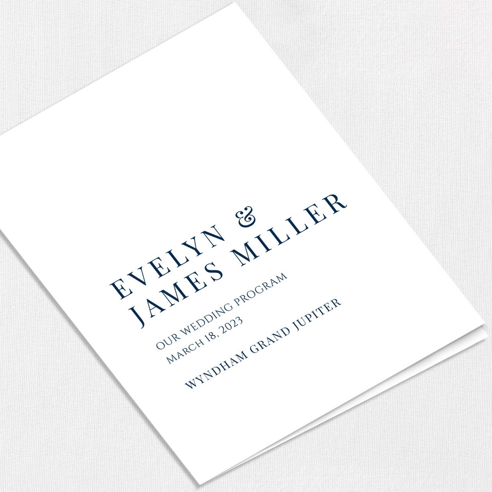 Evelyn Wedding Programs