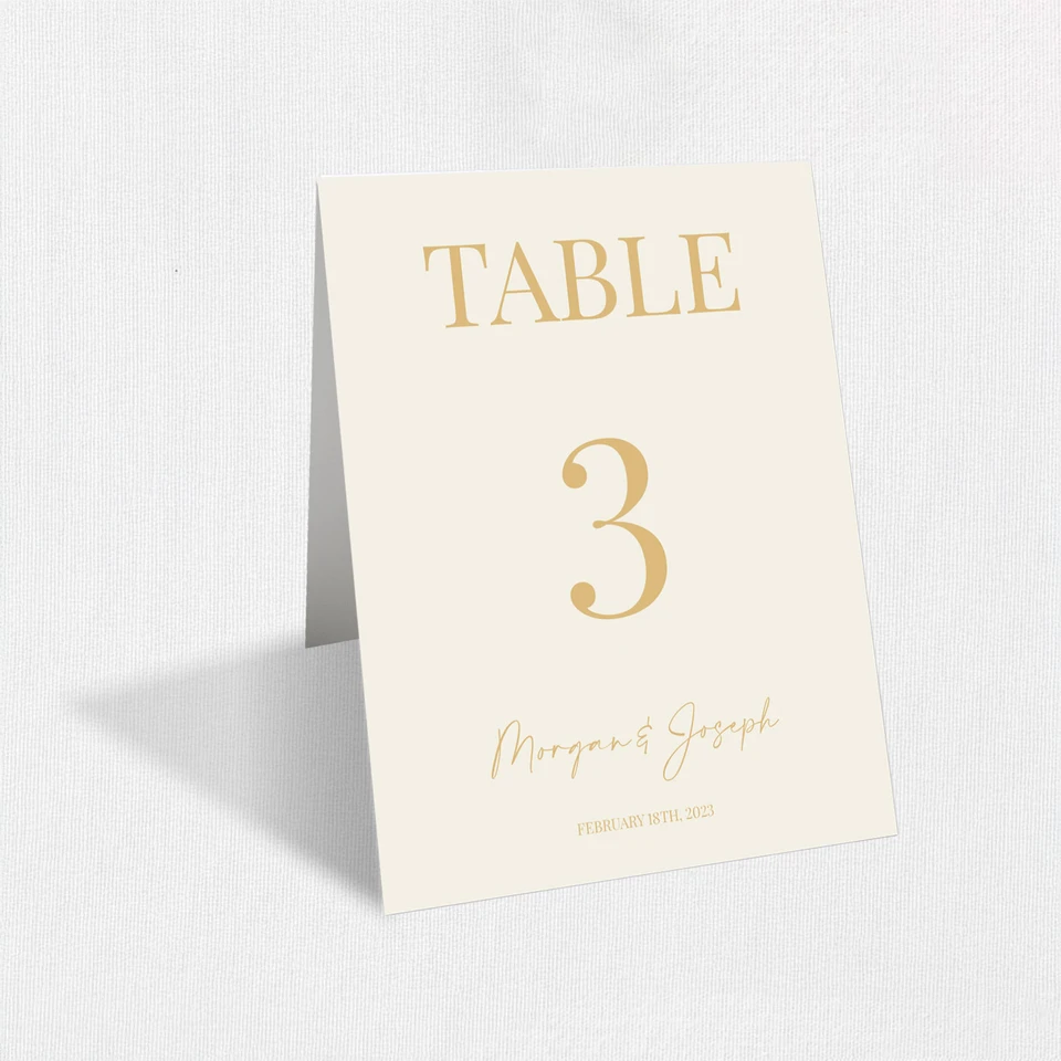 Morgan Table Numbers