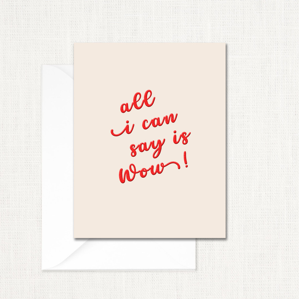 All I can say is WOW Greeting Card All Cards Leslie Store