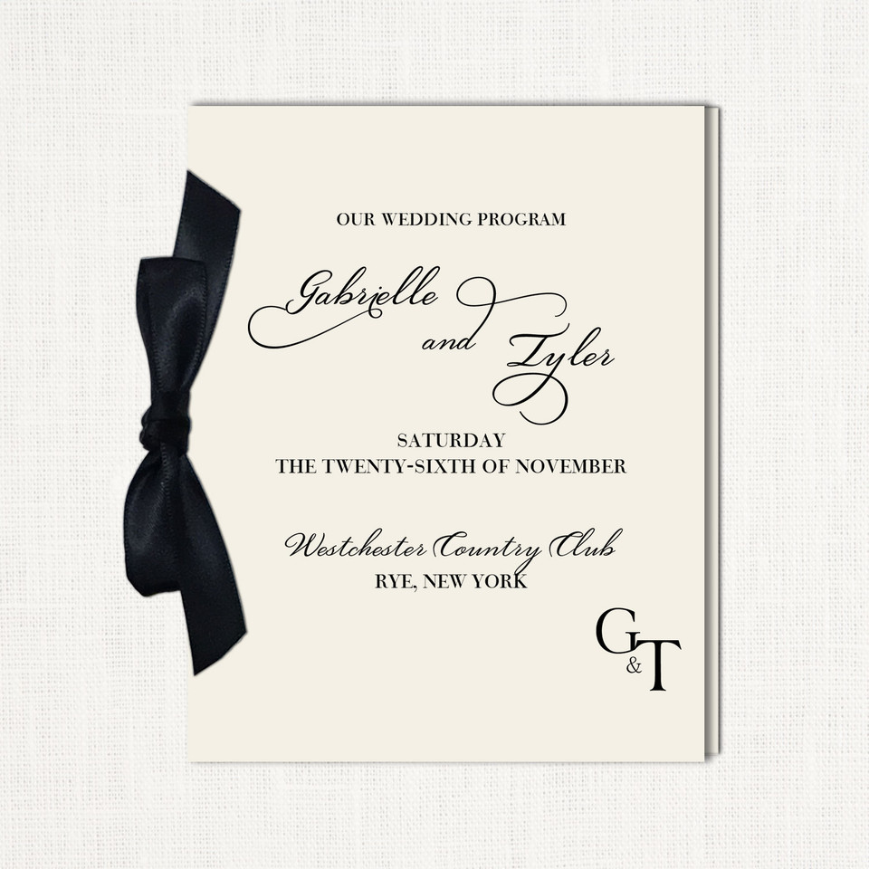 Gabrielle Ribbon Wedding Programs Wedding Programs Leslie Store