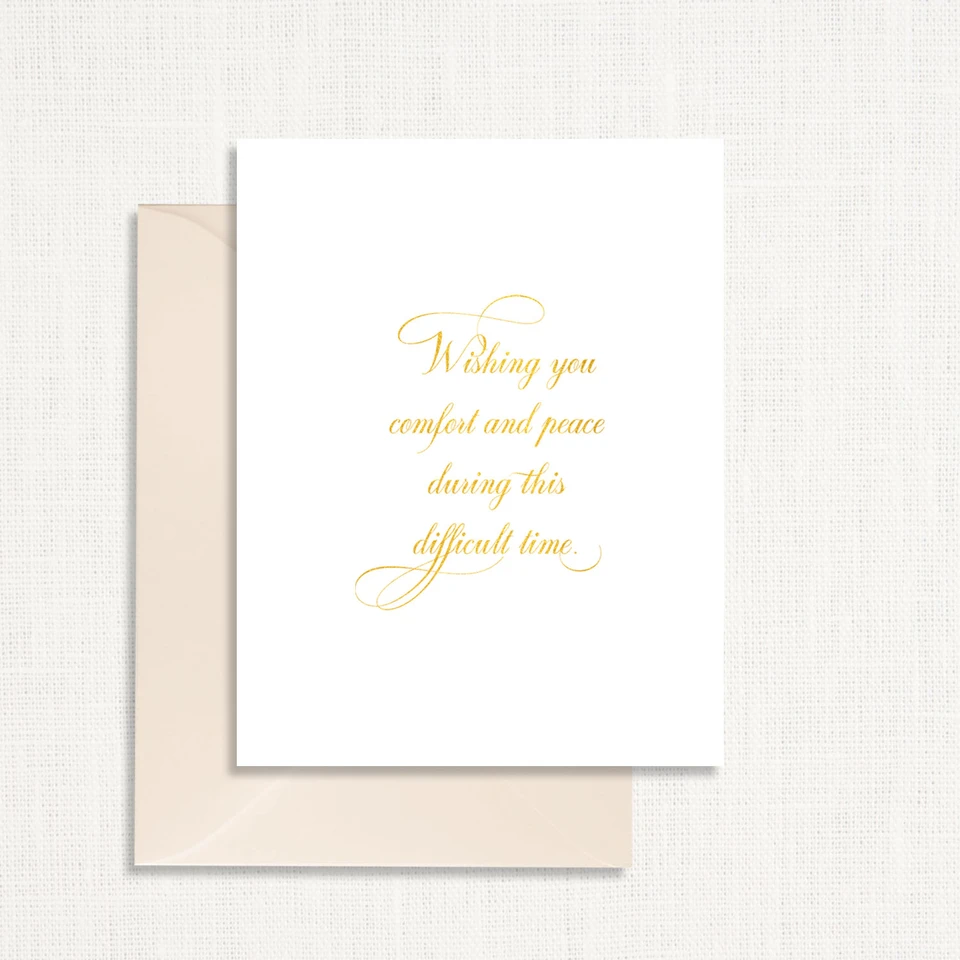 Wishing You Comfort and Peace Greeting Card All Cards Leslie Store