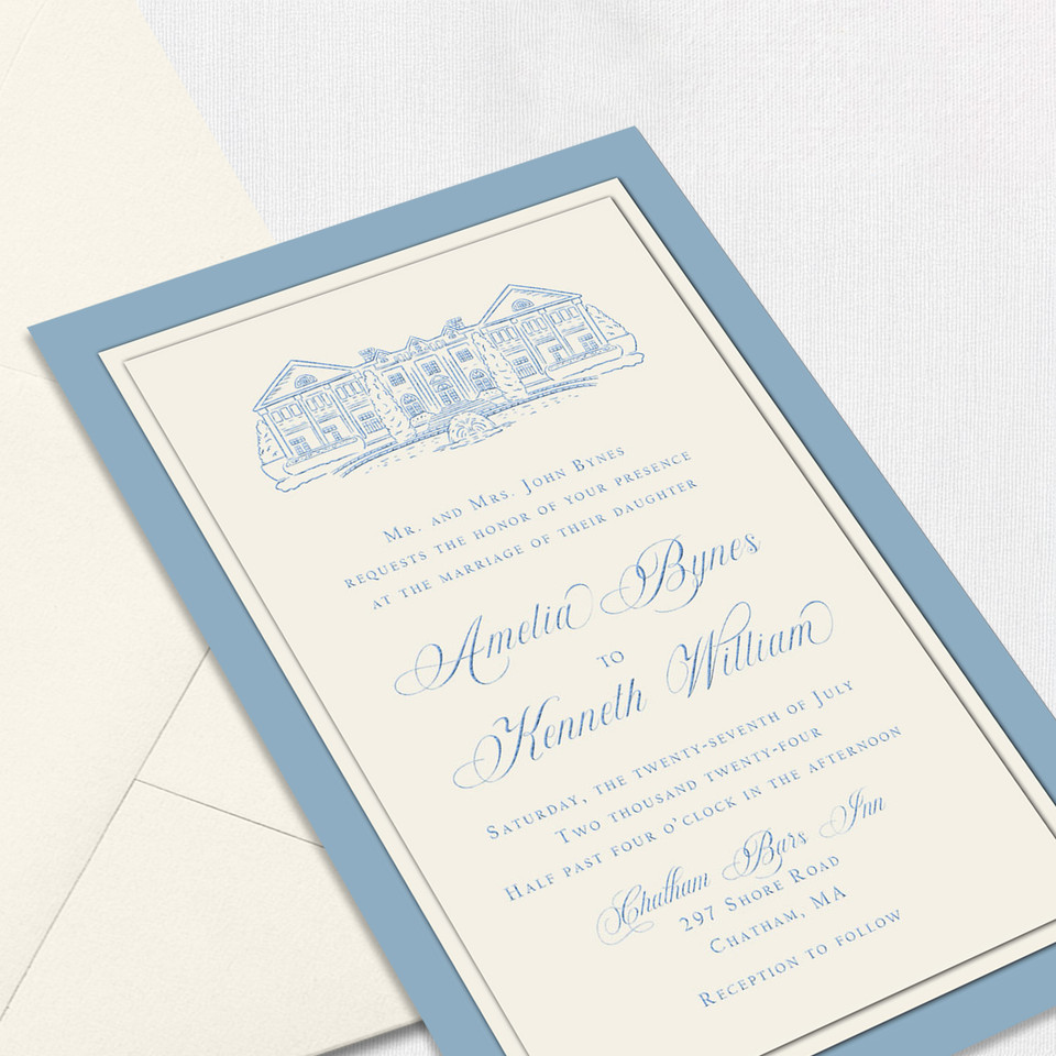 Amelia Ecru Wedding Invitations Three Layered Leslie Store