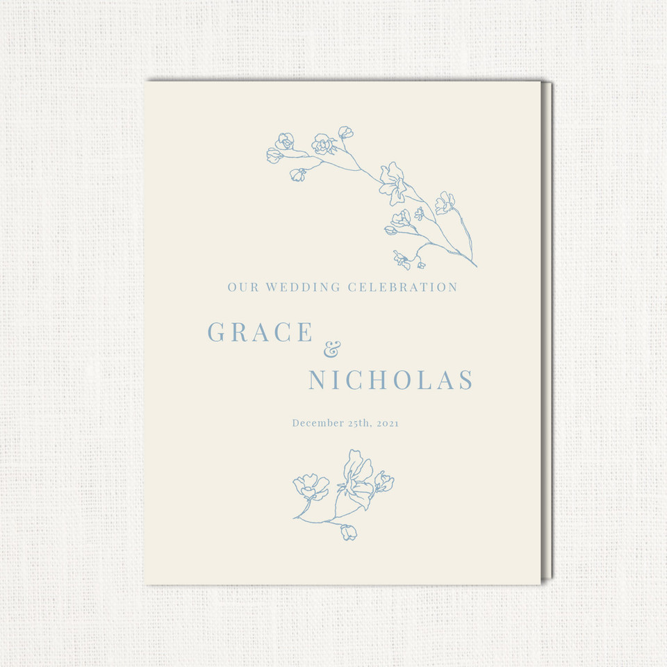 Grace Wedding Programs Wedding Programs Leslie Store
