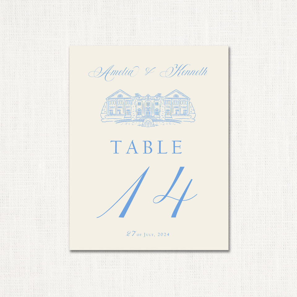 Amelia Table Numbers Table Number Stationery Store & Wedding Invitations by Leslie Store