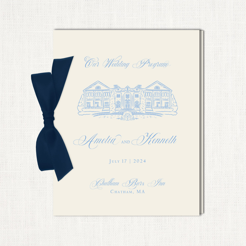 Amelia Ribbon Wedding Programs Wedding Programs Stationery Store & Wedding Invitations by Leslie Store