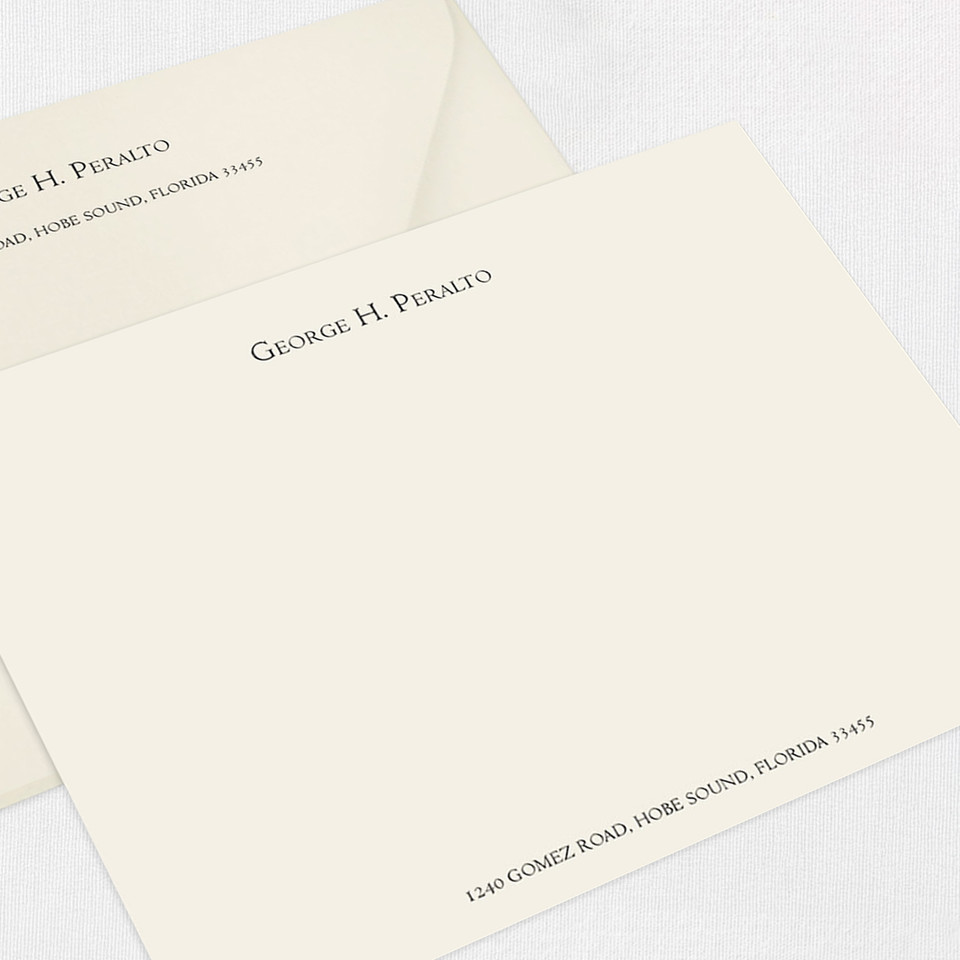 George H Personalized Stationery