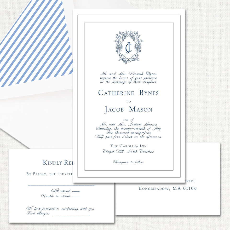 Catherine White Wedding Invitations Three Layered Stationery Store & Wedding Invitations by Leslie Store