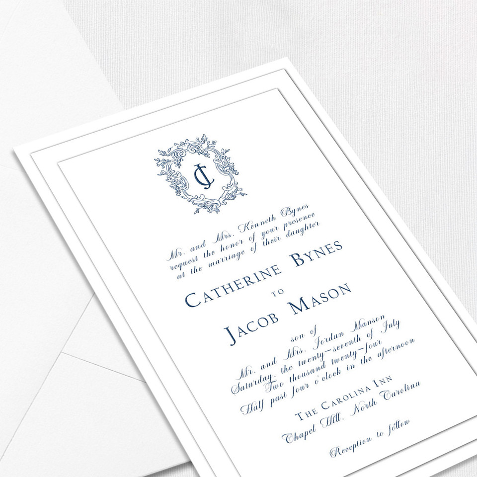 Catherine White Wedding Invitations Three Layered Leslie Store