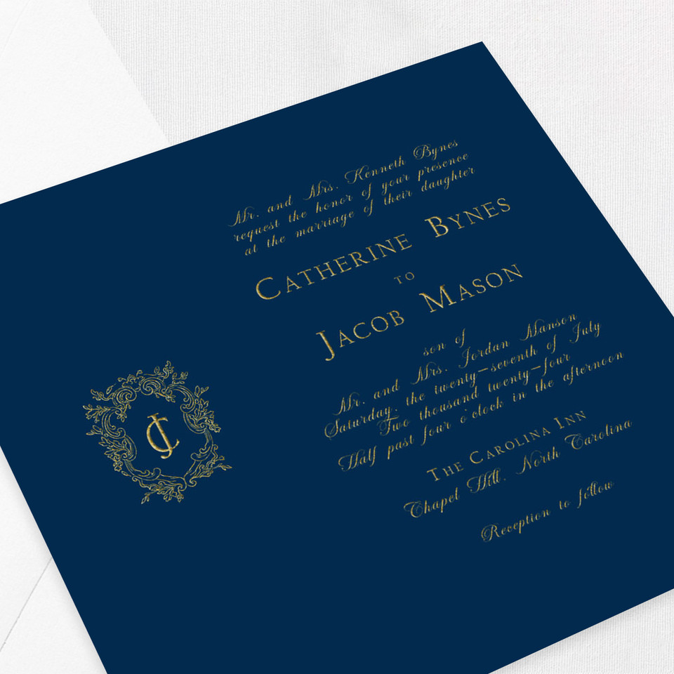 Catherine Square Wedding Invitations One Layered Leslie Store