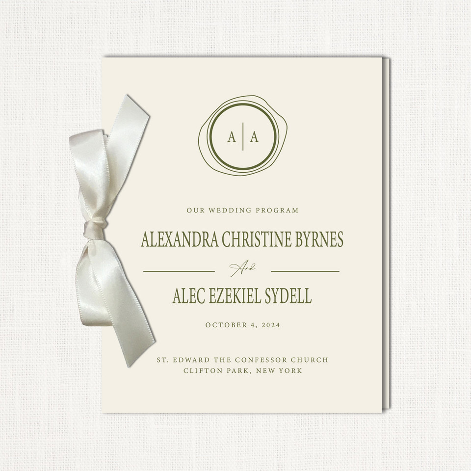 Alexandra Ribbon Wedding Programs Wedding Programs Stationery Store & Wedding Invitations by Leslie Store