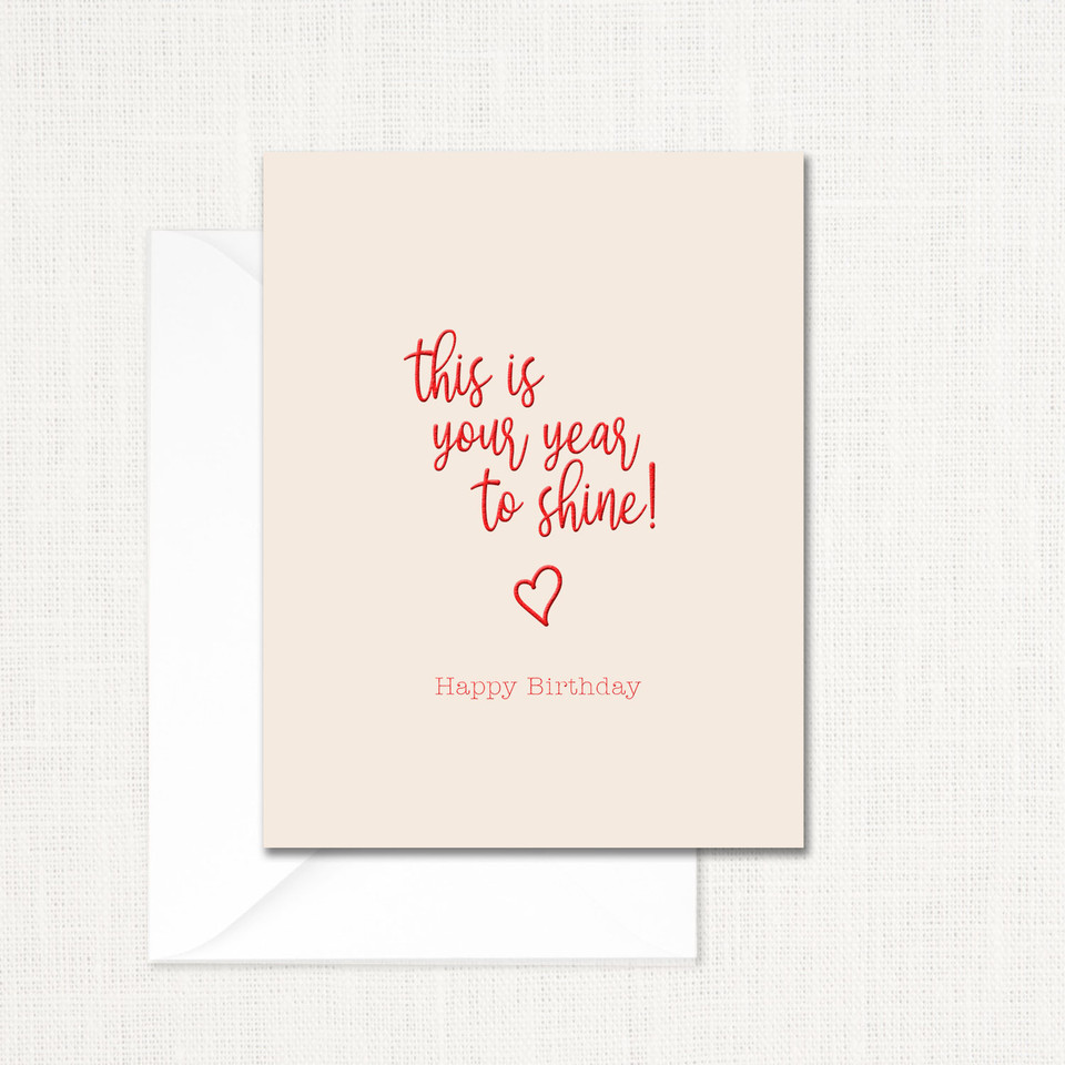 This is Your Year to Shine Greeting Card All Cards Leslie Store