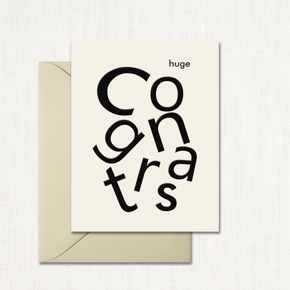 Huge Congrats Greeting Card All Cards Leslie Store