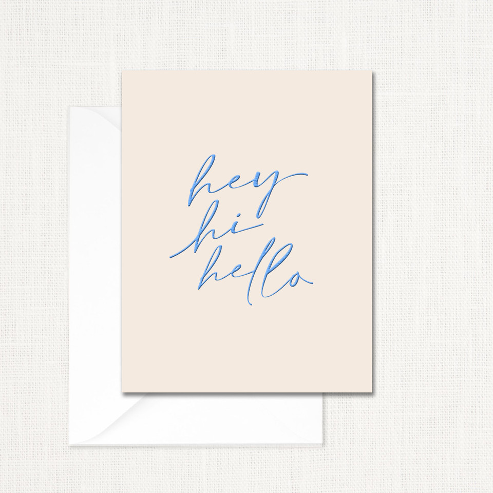 Hey, Hi, Hello Greeting Card All Cards Leslie Store