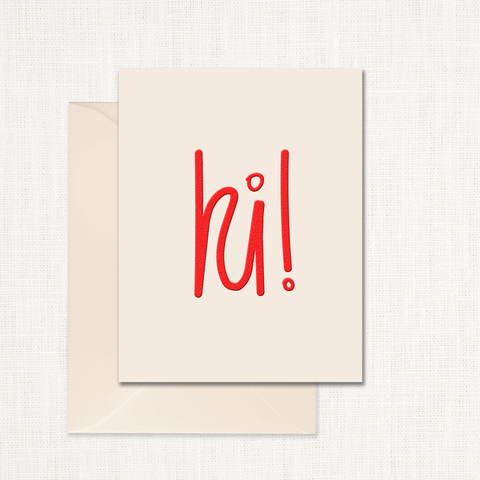 Hi Greeting Card All Cards Leslie Store