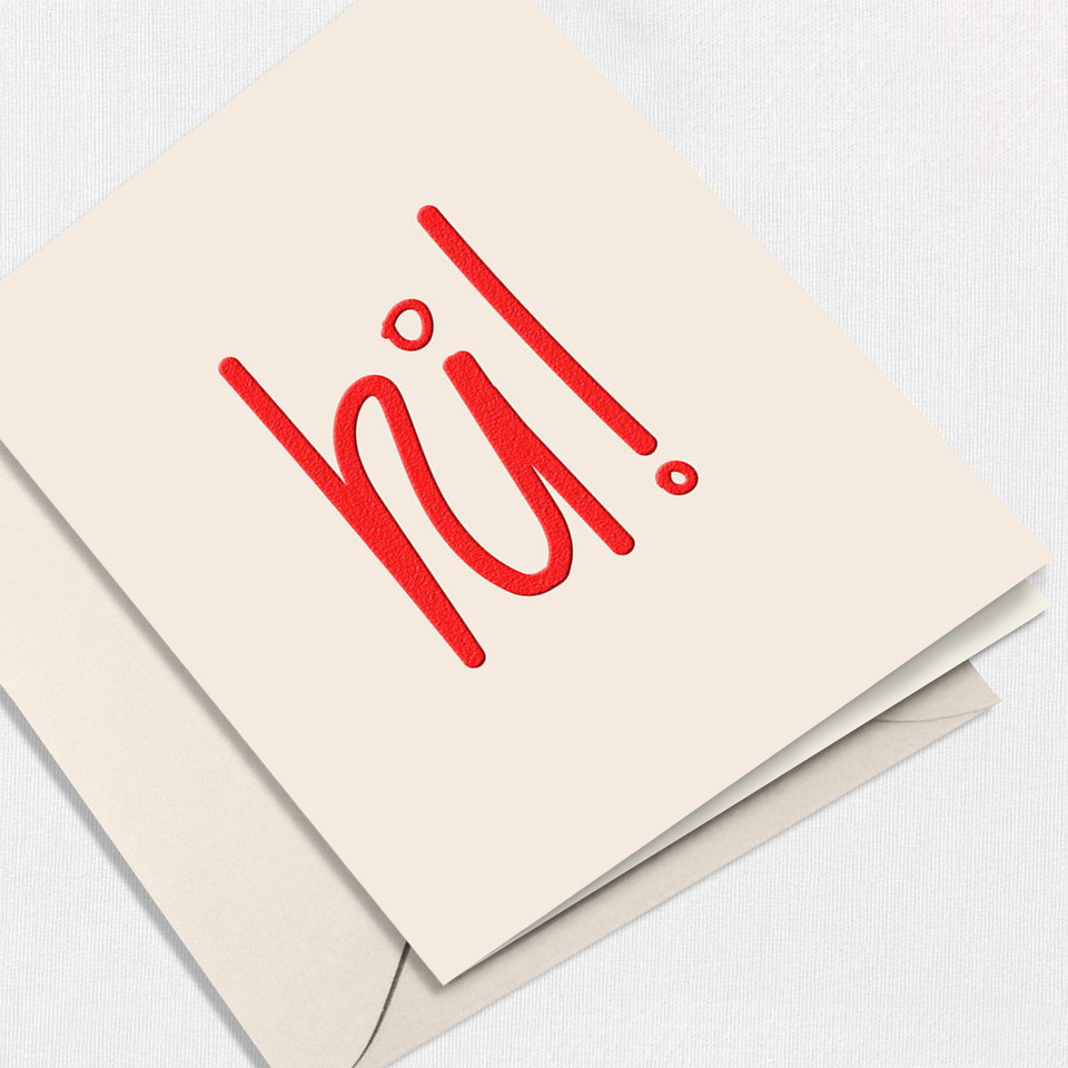 Hi Greeting Card All Cards Leslie Store