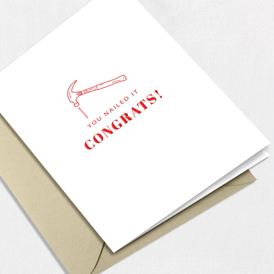 You Nailed It Greeting Card All Cards Leslie Store