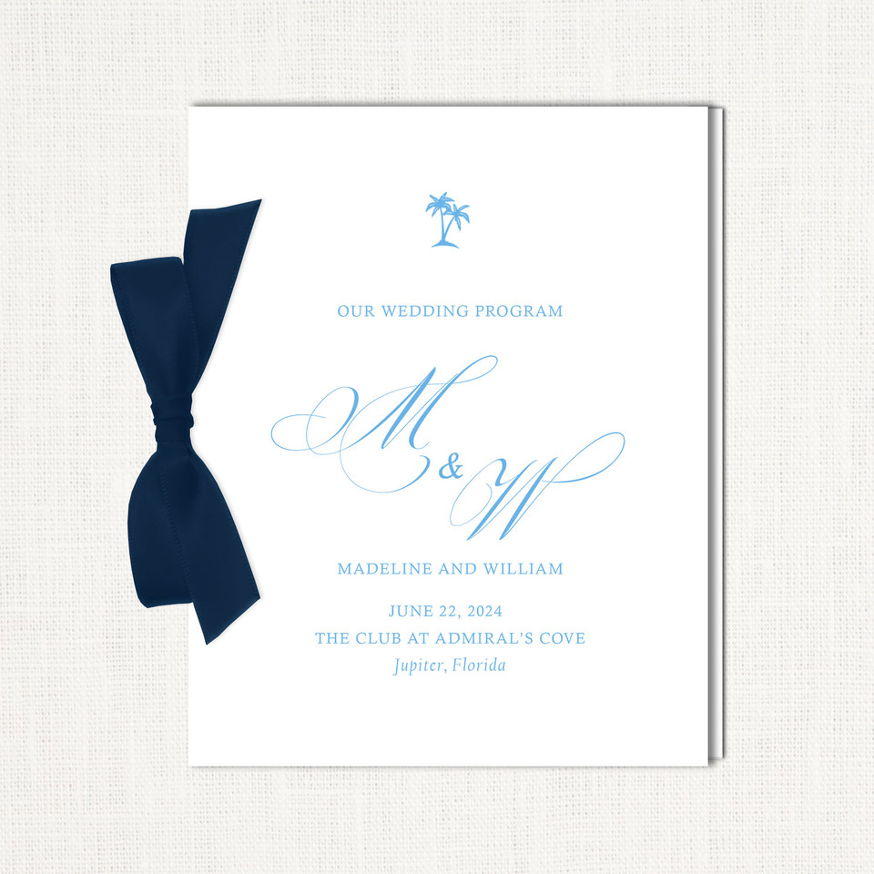 Madeline Ribbon Wedding Programs Wedding Programs Leslie Store