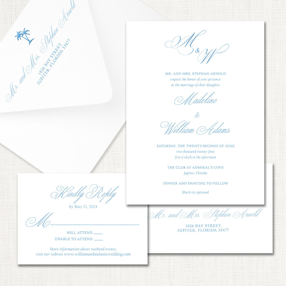 Madeline Wedding Invitations Two Layered Leslie Store