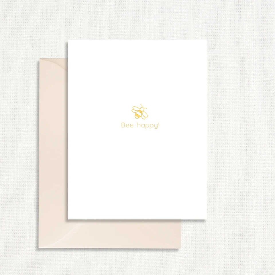 Bee Happy Greeting Card All Cards Leslie Store