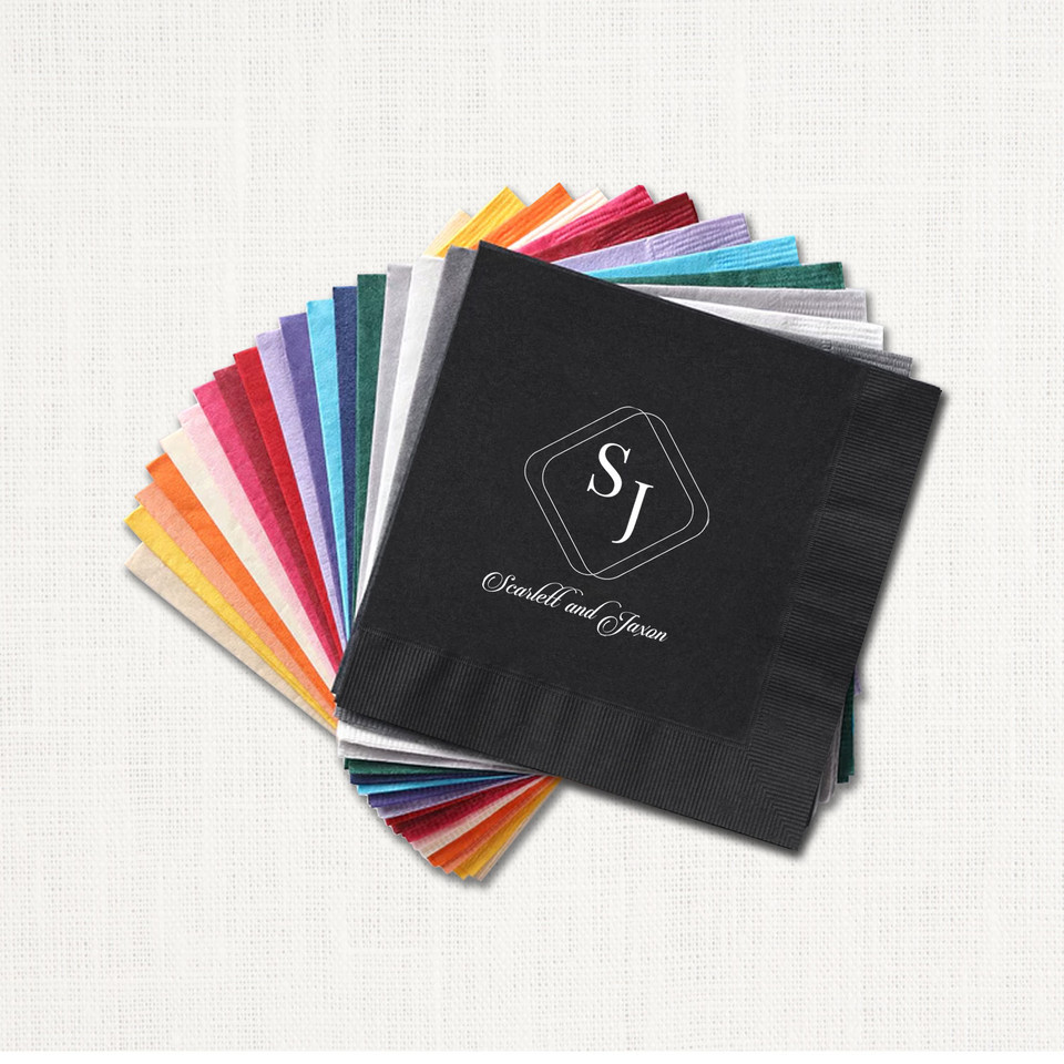 Meredith Foil Napkins Beverage & Luncheon Napkins