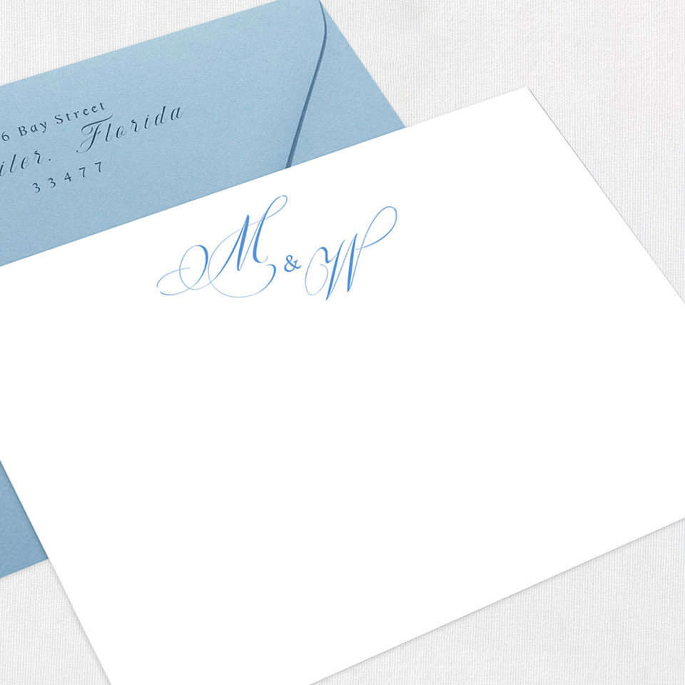 Madeline Couples Personalized Stationery Card