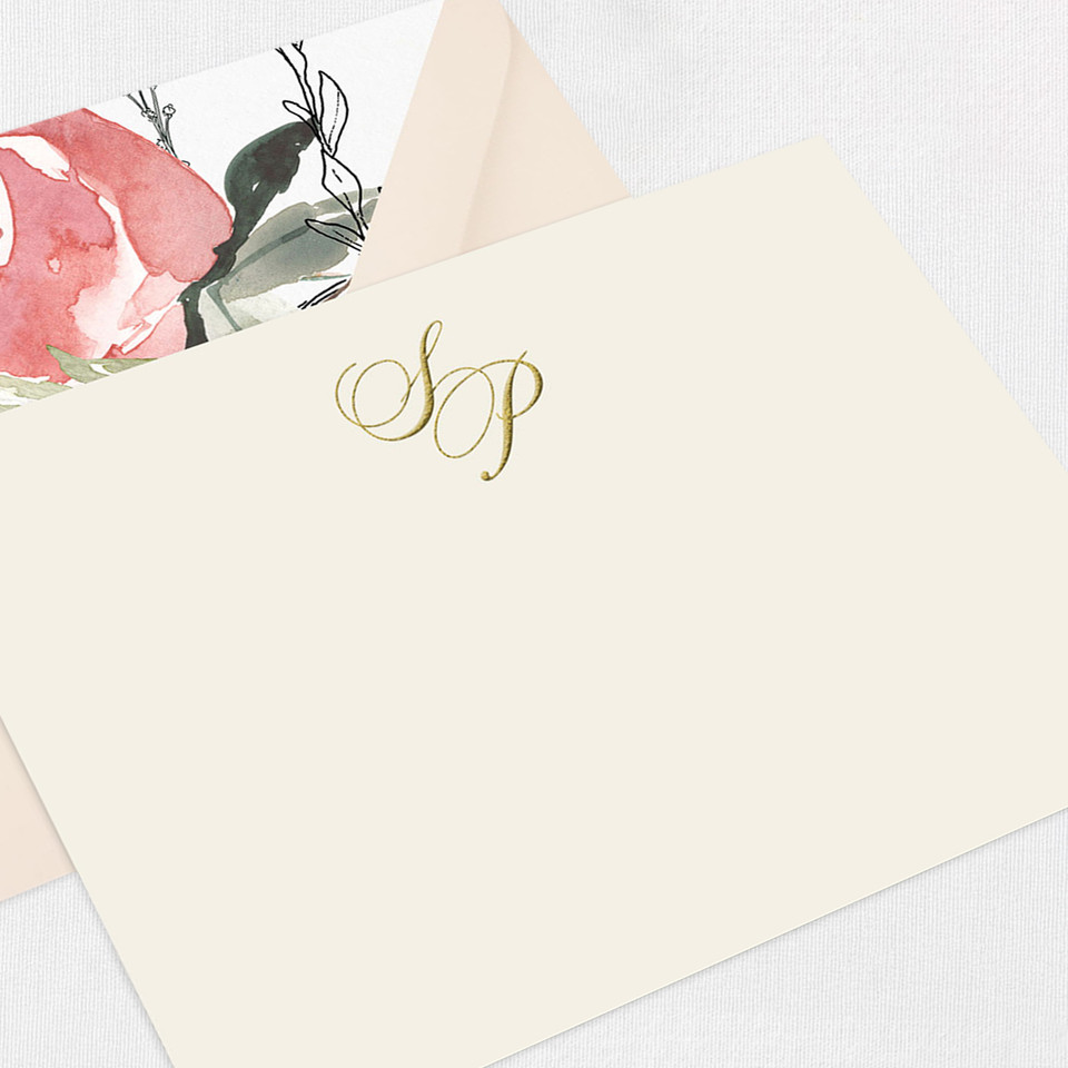 Sophia Couples Personalized Stationery Card