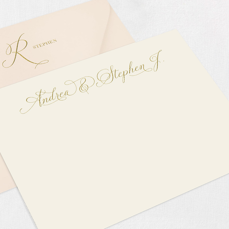 Andrea Couples Personalized Stationery Card