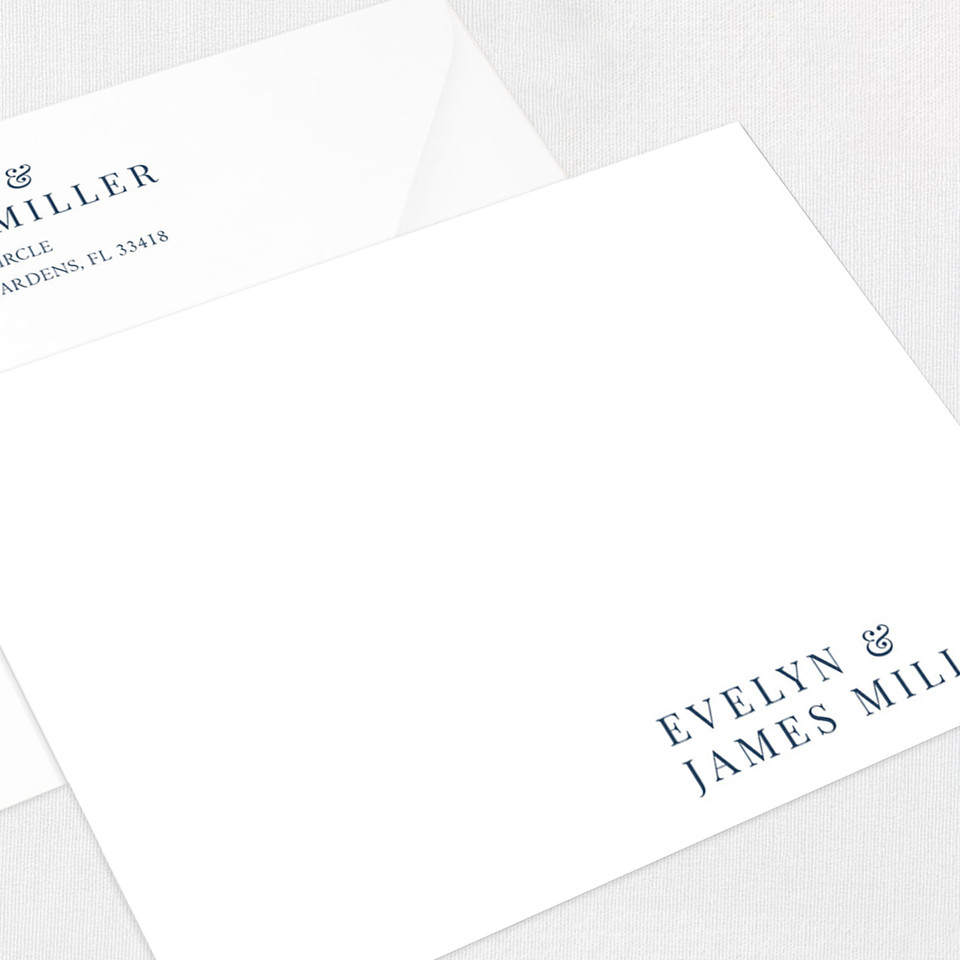 Evelyn Couples Personalized Stationery Card