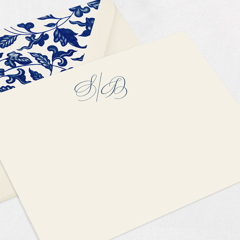 Silvia Couples Personalized Stationery Card