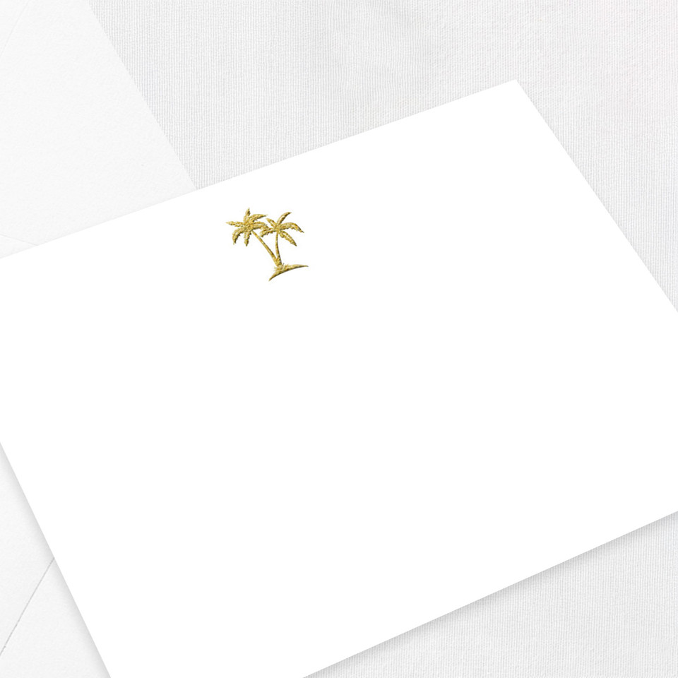 Island Palm Tree Note Set Stationery Boxed Note Sets Leslie Store